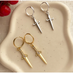 Lua Clay Co Sword Dangle Earrings (Hypoallergenic)