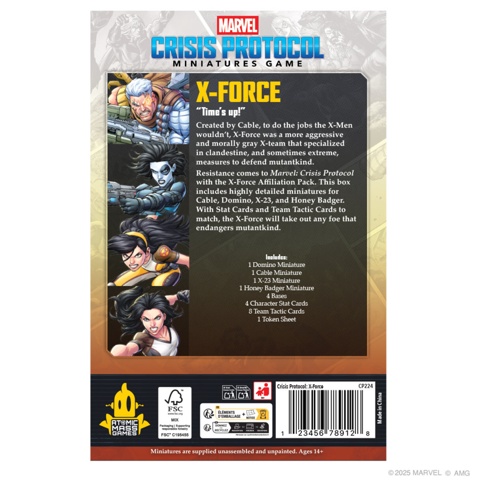 Atomic Mass Games Marvel: Crisis Protocol: X-Force Affiliation Pack