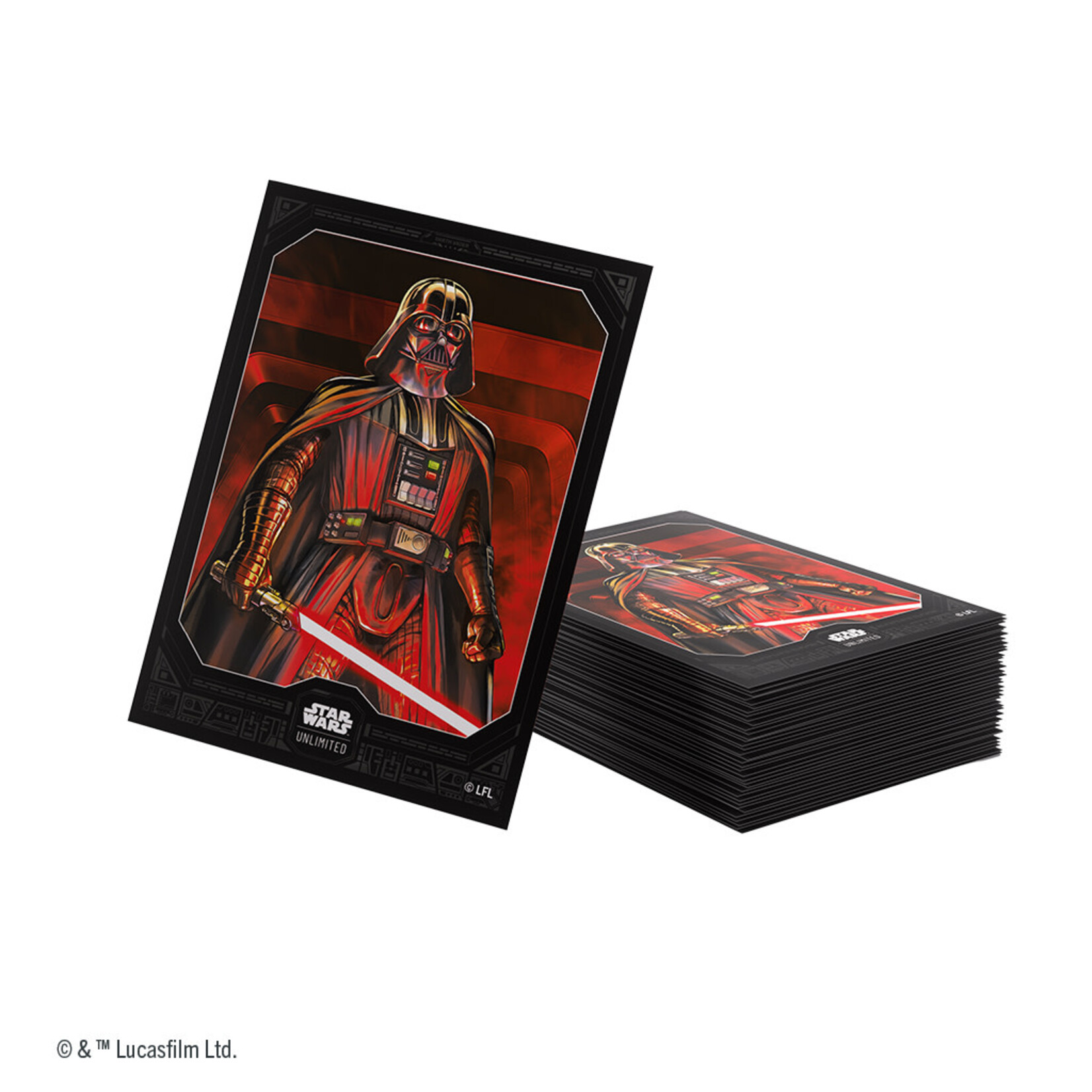 Gamegenic Star Wars: Unlimited: 60 Premium Art + 2 Clear Sleeves: Darth Vader Unstoppable