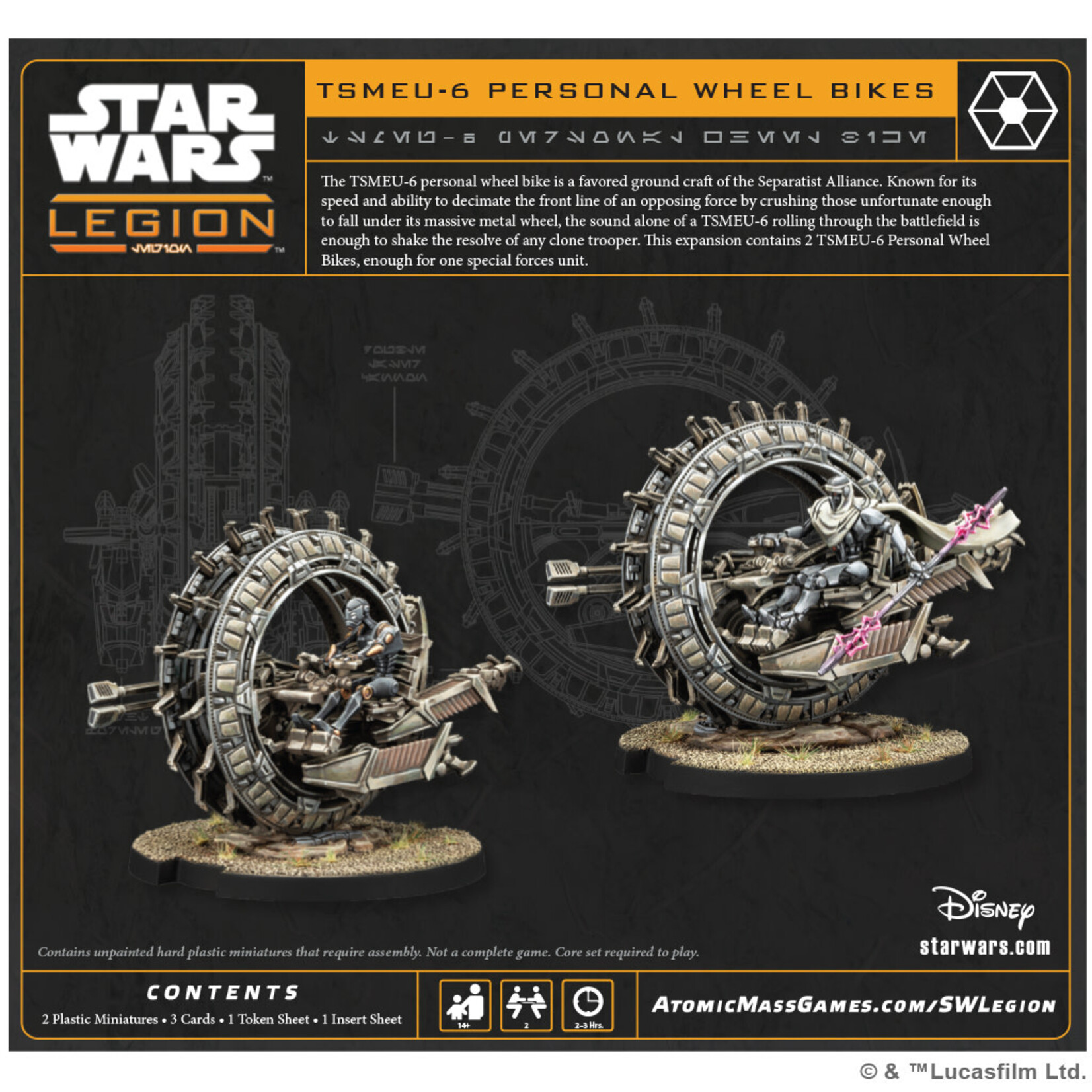 Atomic Mass Games PRERELEASE Star Wars: Legion: TSMEU-6 Personal Wheel Bikes