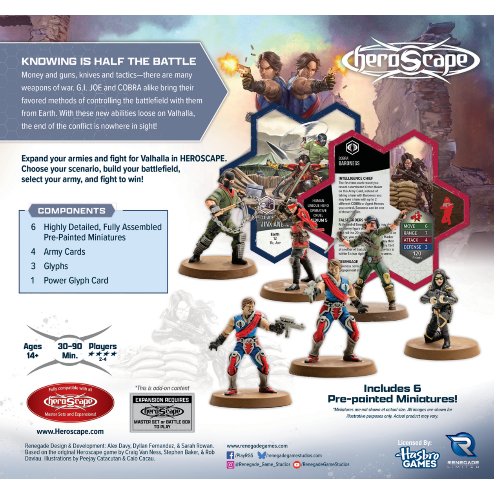 Renegade Game Studios PRERELEASE Heroscape: G.I. Joe: Strike Forces Army Expansion Premium Painted Edition