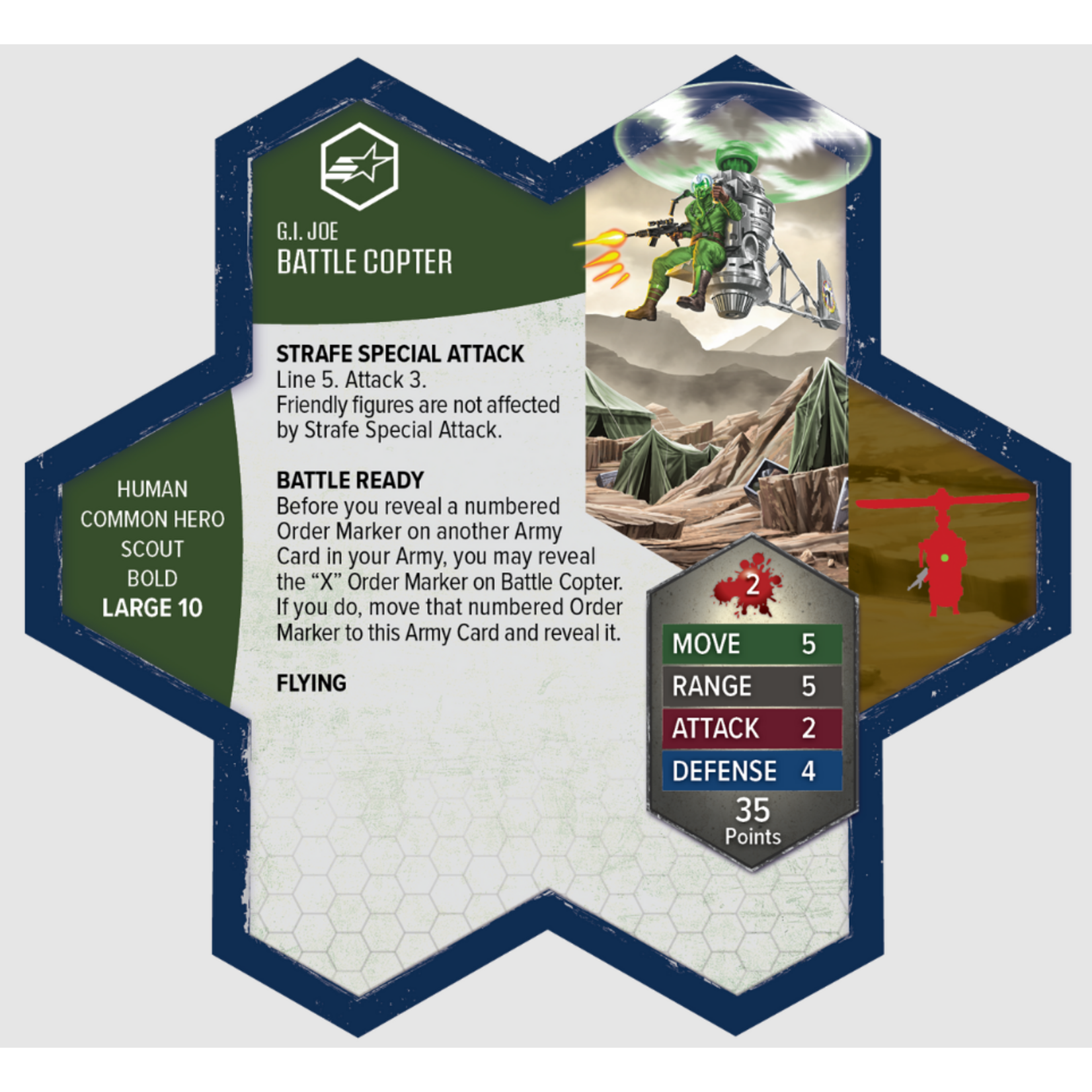 Renegade Game Studios Heroscape: G.I. Joe: Greenshirts and Battle Copter Premium Painted Edition