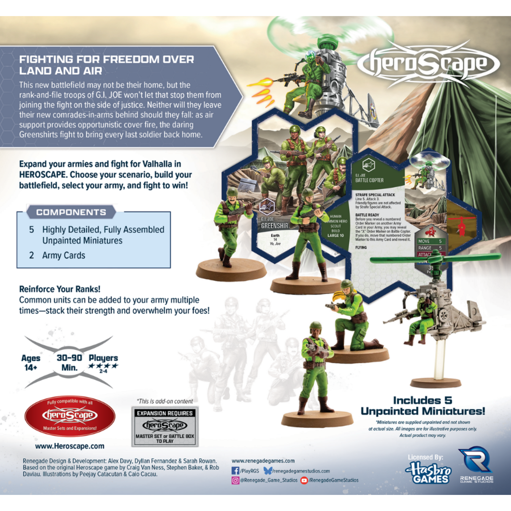 Renegade Game Studios Heroscape: G.I. Joe: Greenshirts and Battle Copter