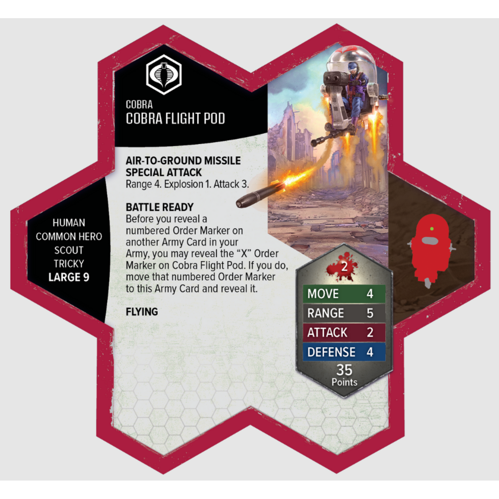 Renegade Game Studios Heroscape: G.I. Joe: Cobra Troopers and Cobra Flight Pod Premium Painted Edition