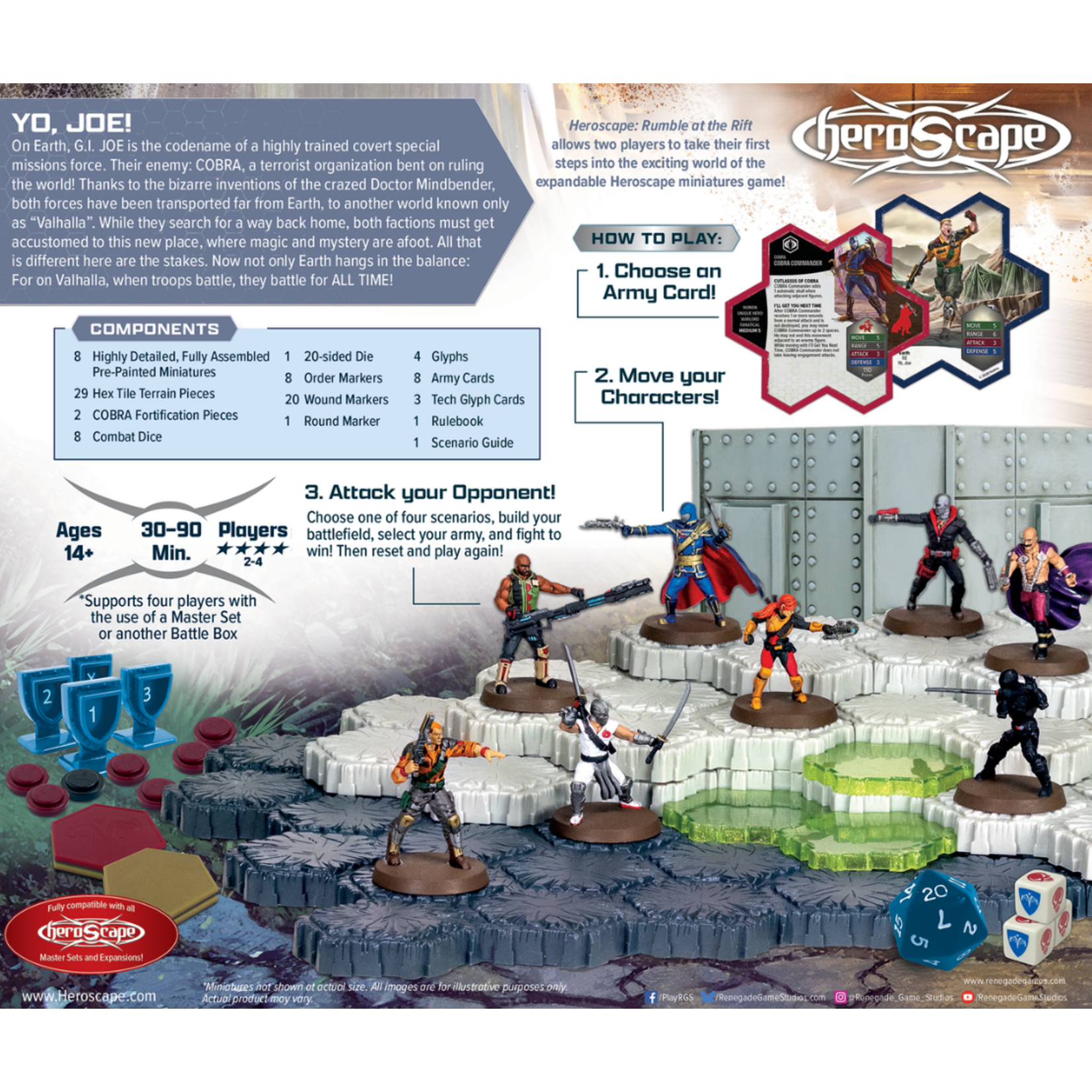 Renegade Game Studios PRERELEASE Heroscape: G.I. Joe: Rumble at the Rift Premium Painted Edition