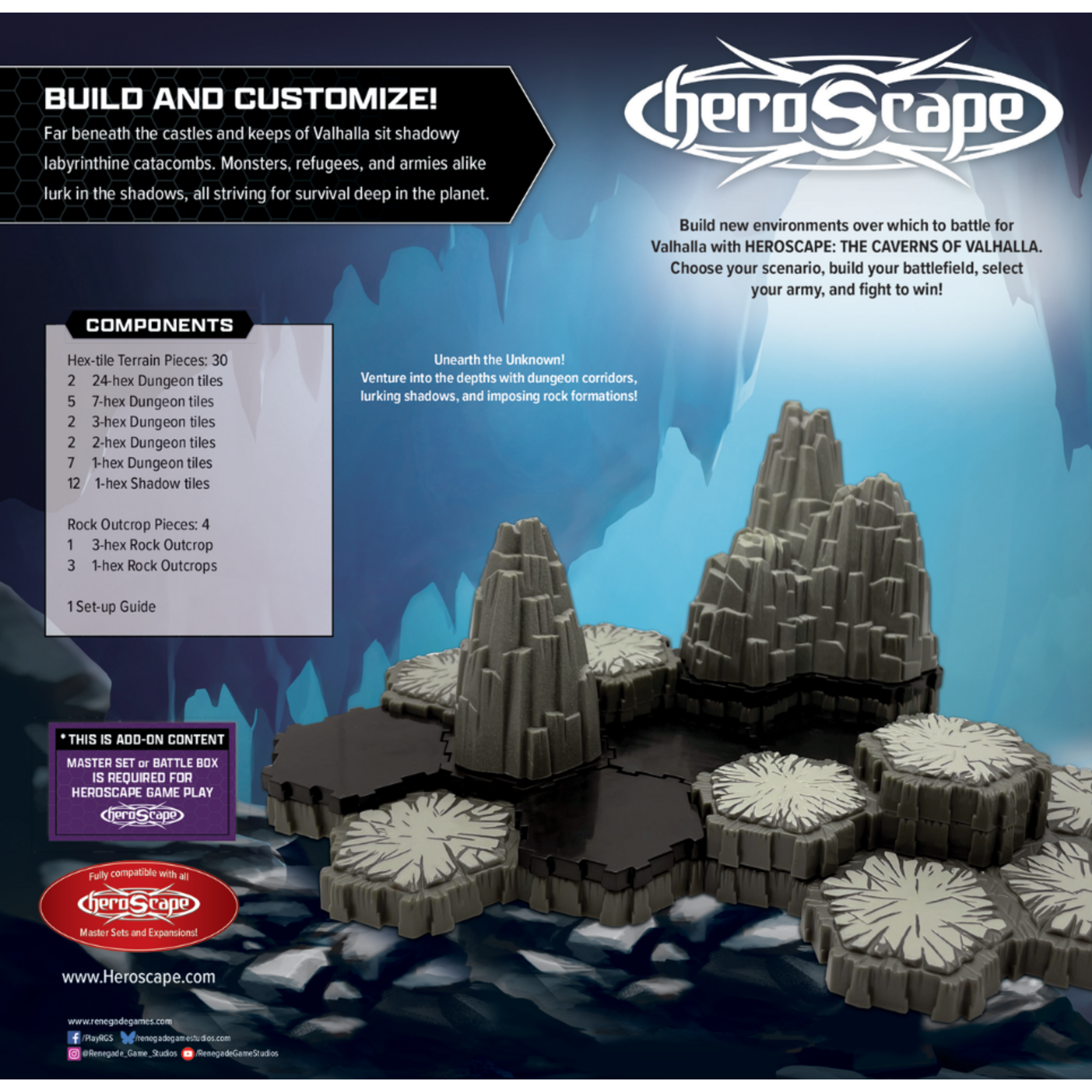 Renegade Game Studios PRERELEASE Heroscape: The Caverns of Valhalla Terrain System