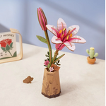 Robotime Rowood: Pink Lily Wooden Bloom Craft