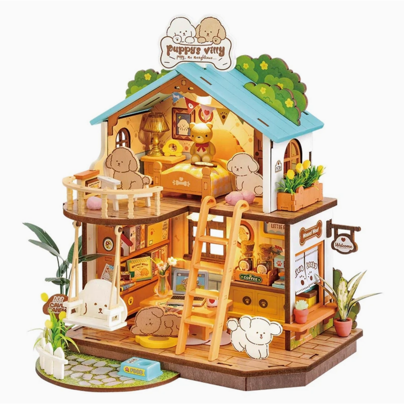 Robotime Rolife: Puppy's Cozy Villa DIY Miniature House