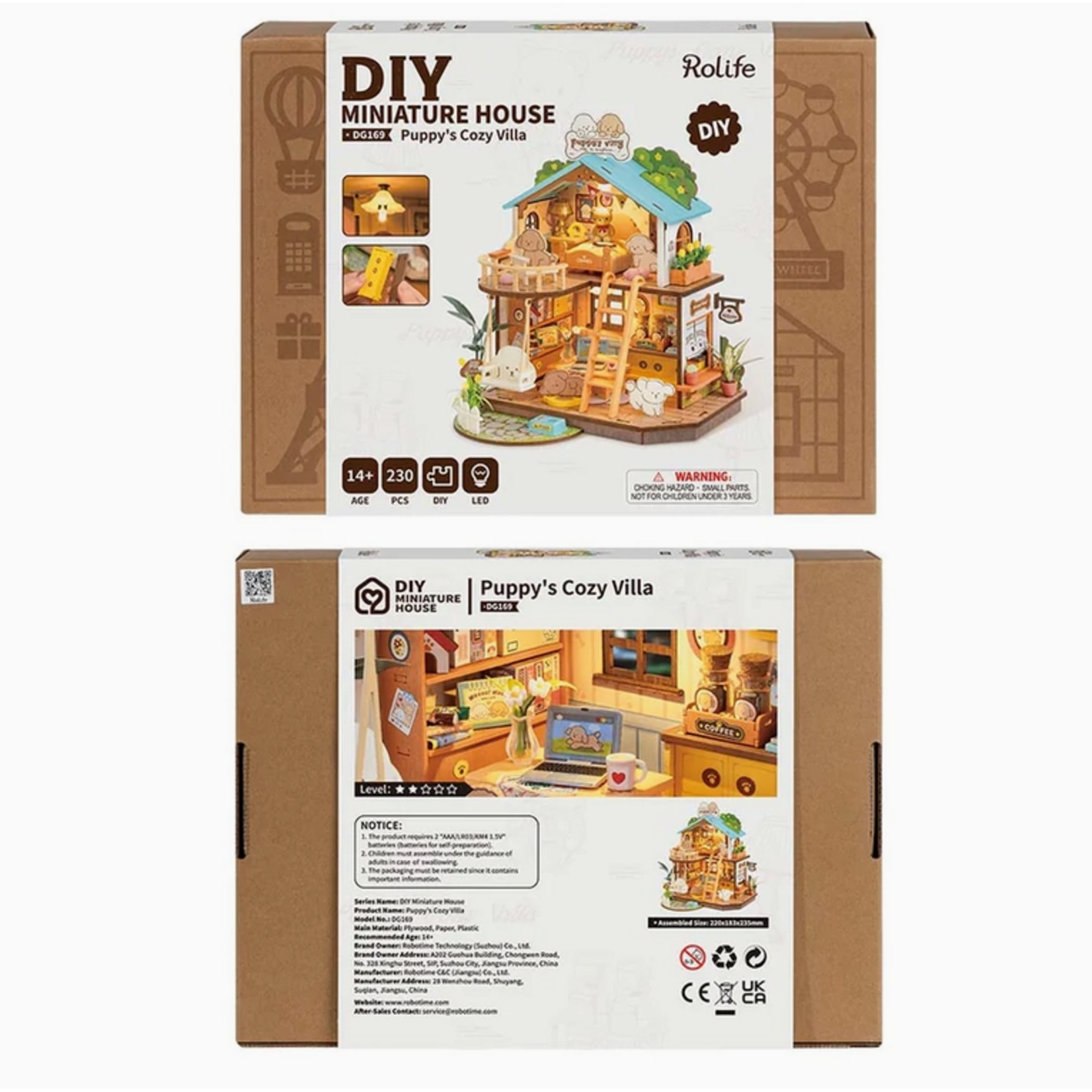 Robotime Rolife: Puppy's Cozy Villa DIY Miniature House