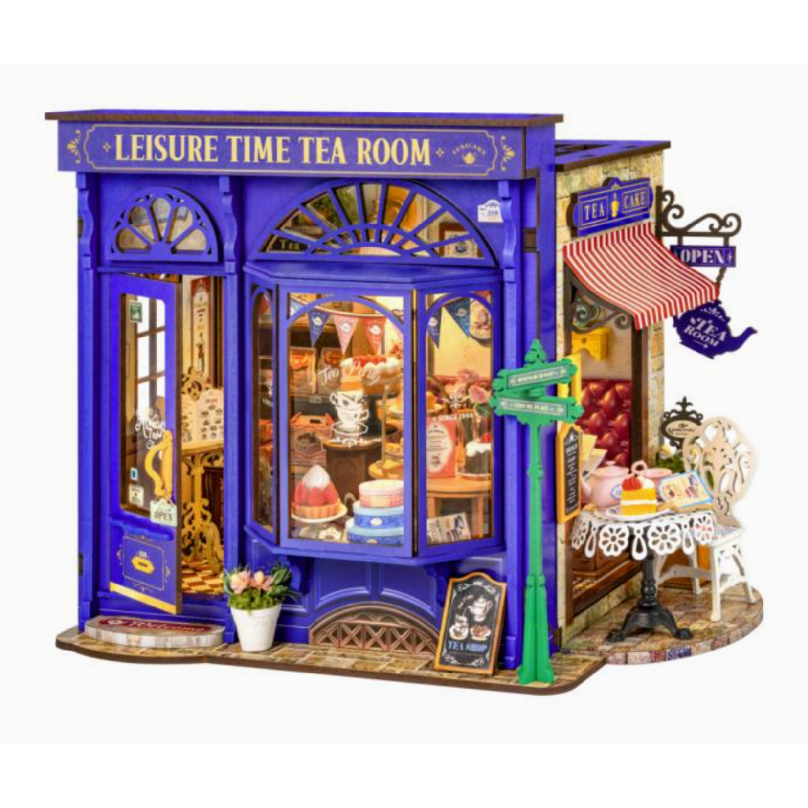 Robotime Rolife: Leisure Time Tea Room DIY Miniature House