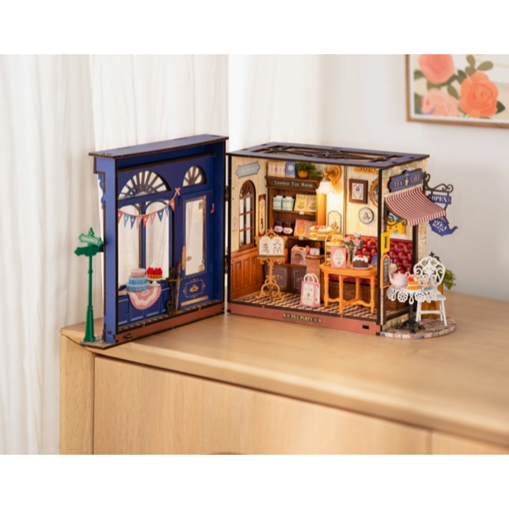 Robotime Rolife: Leisure Time Tea Room DIY Miniature House