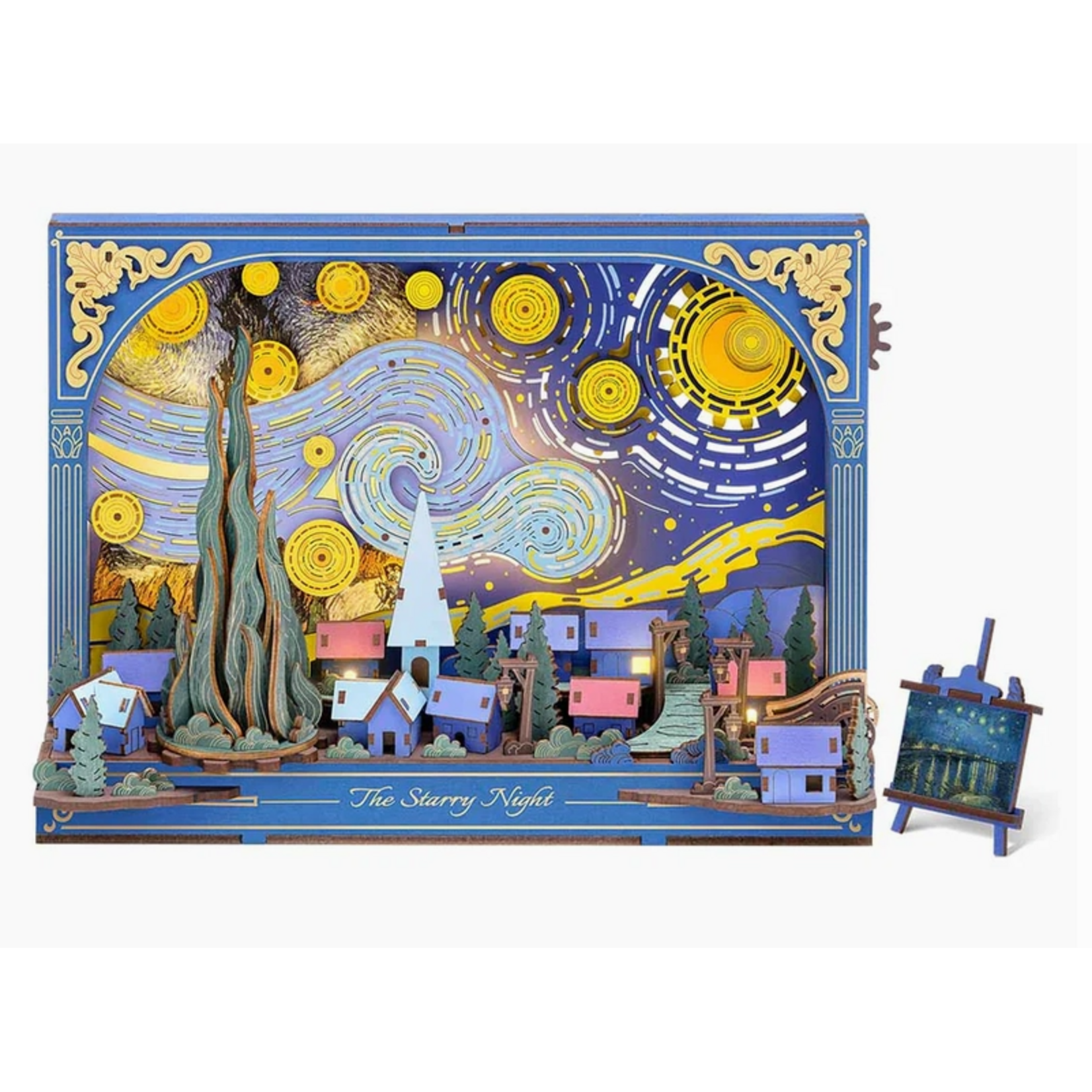 Robotime Rowood: The Starry Night Artistic 3D Painting