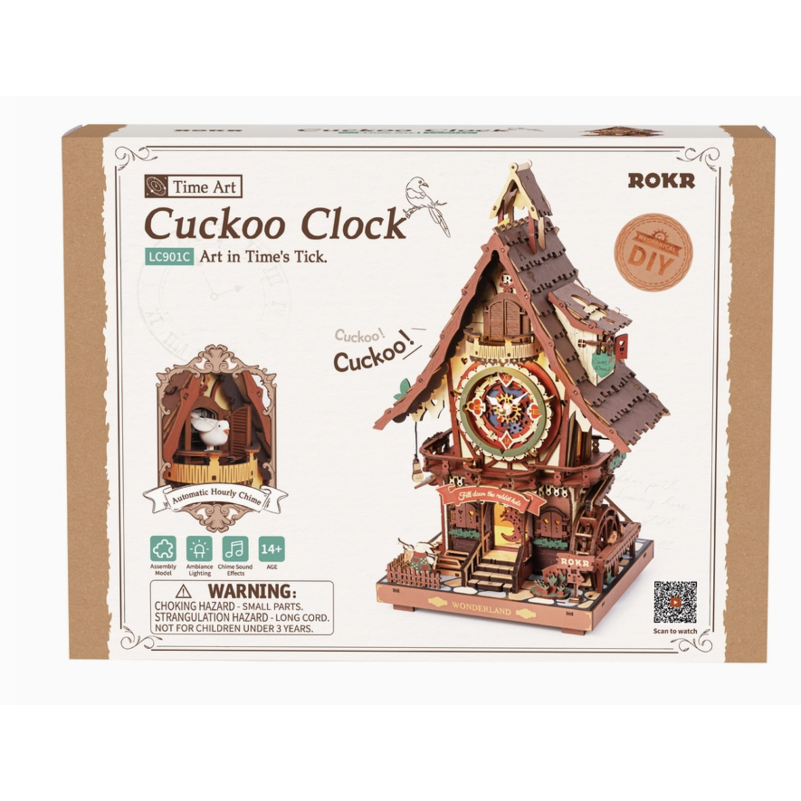 Robotime ROKR: Cuckoo Clock Time Art