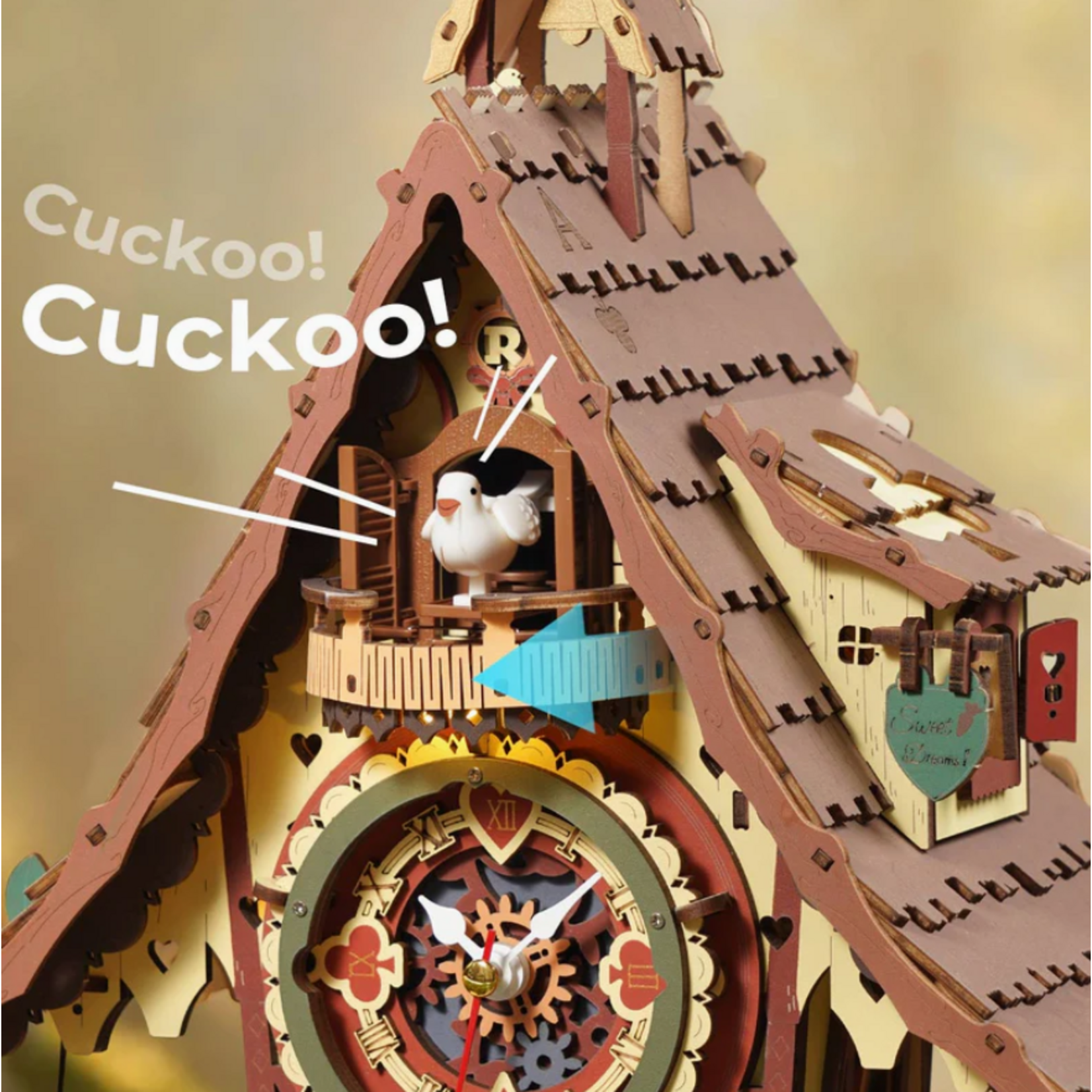 Robotime ROKR: Cuckoo Clock Time Art