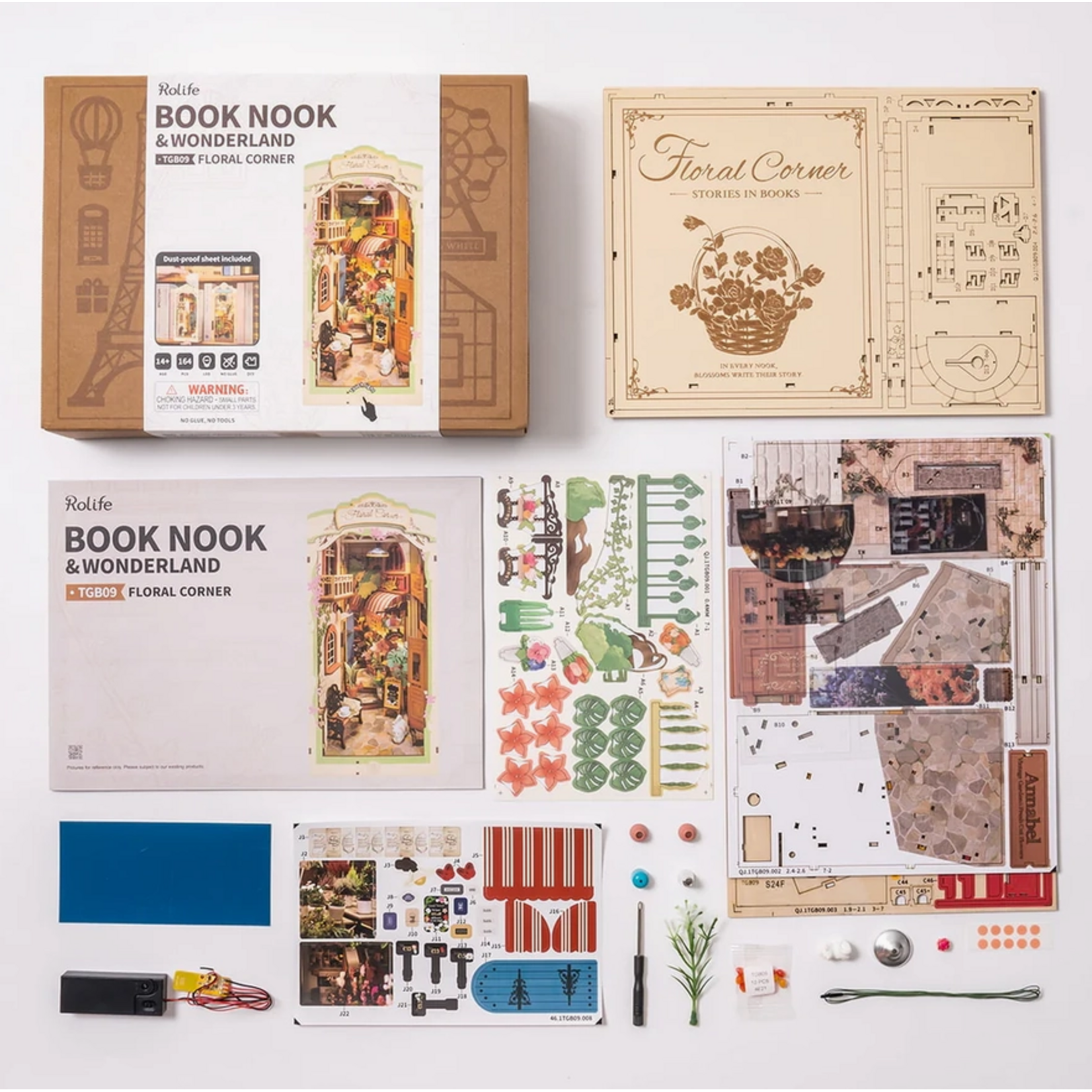 Robotime Rolife: Floral Corner Book Nook & Wonderland