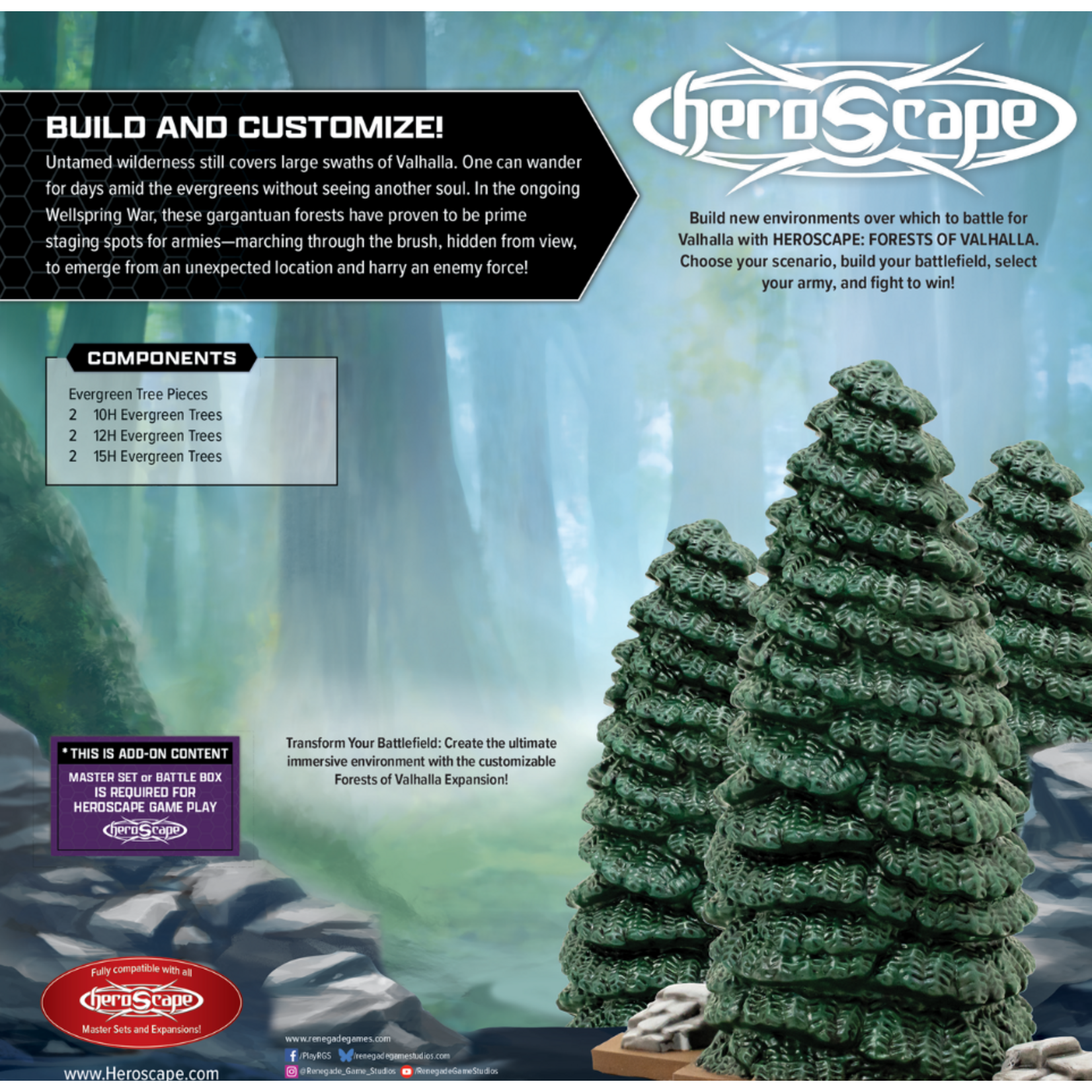 Renegade Game Studios Heroscape: The Forests of Valhalla Terrain System