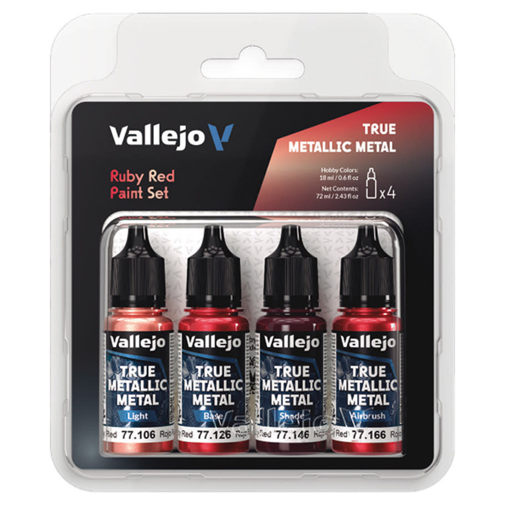 Vallejo True Metallic Metal Paint Set