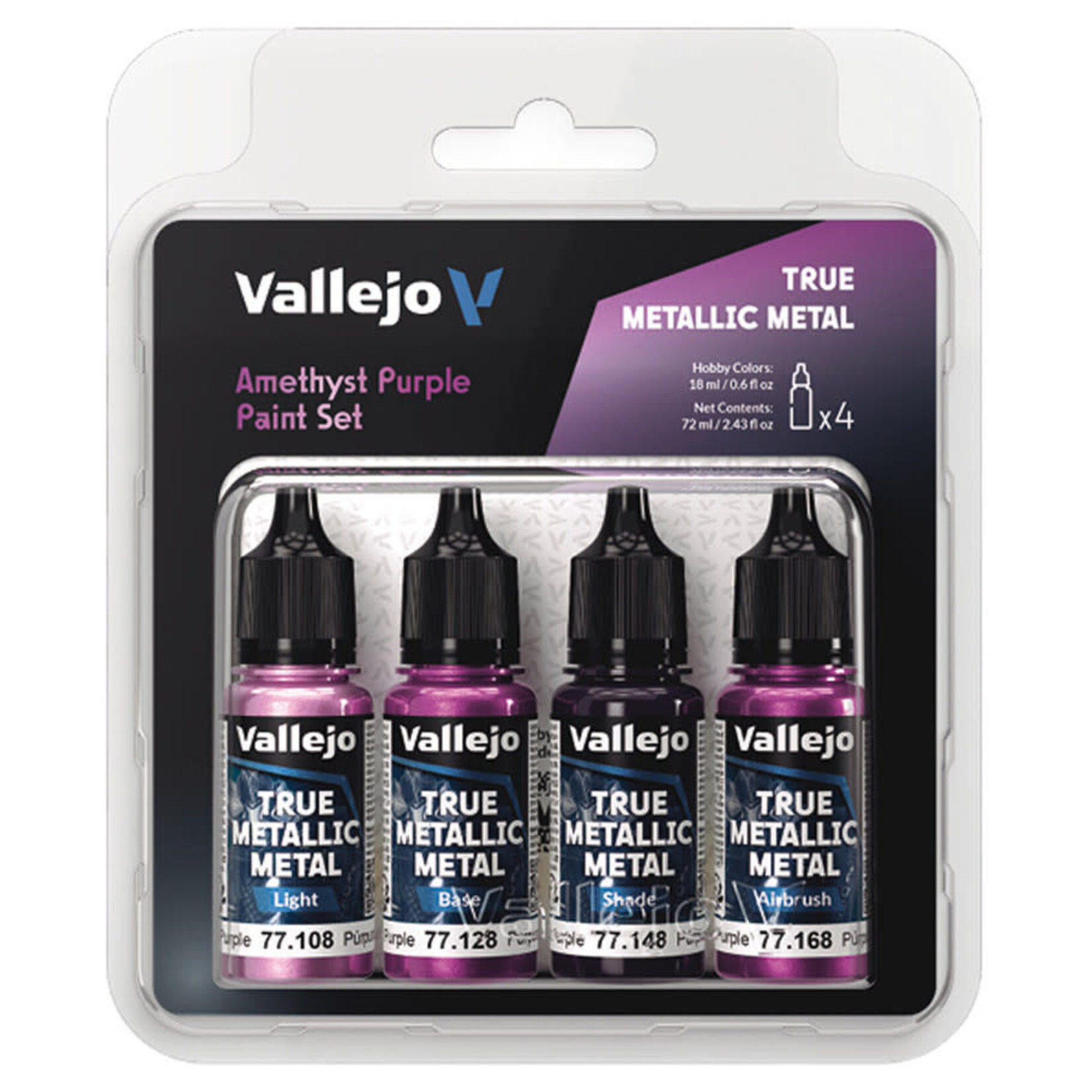 Vallejo True Metallic Metal Paint Set