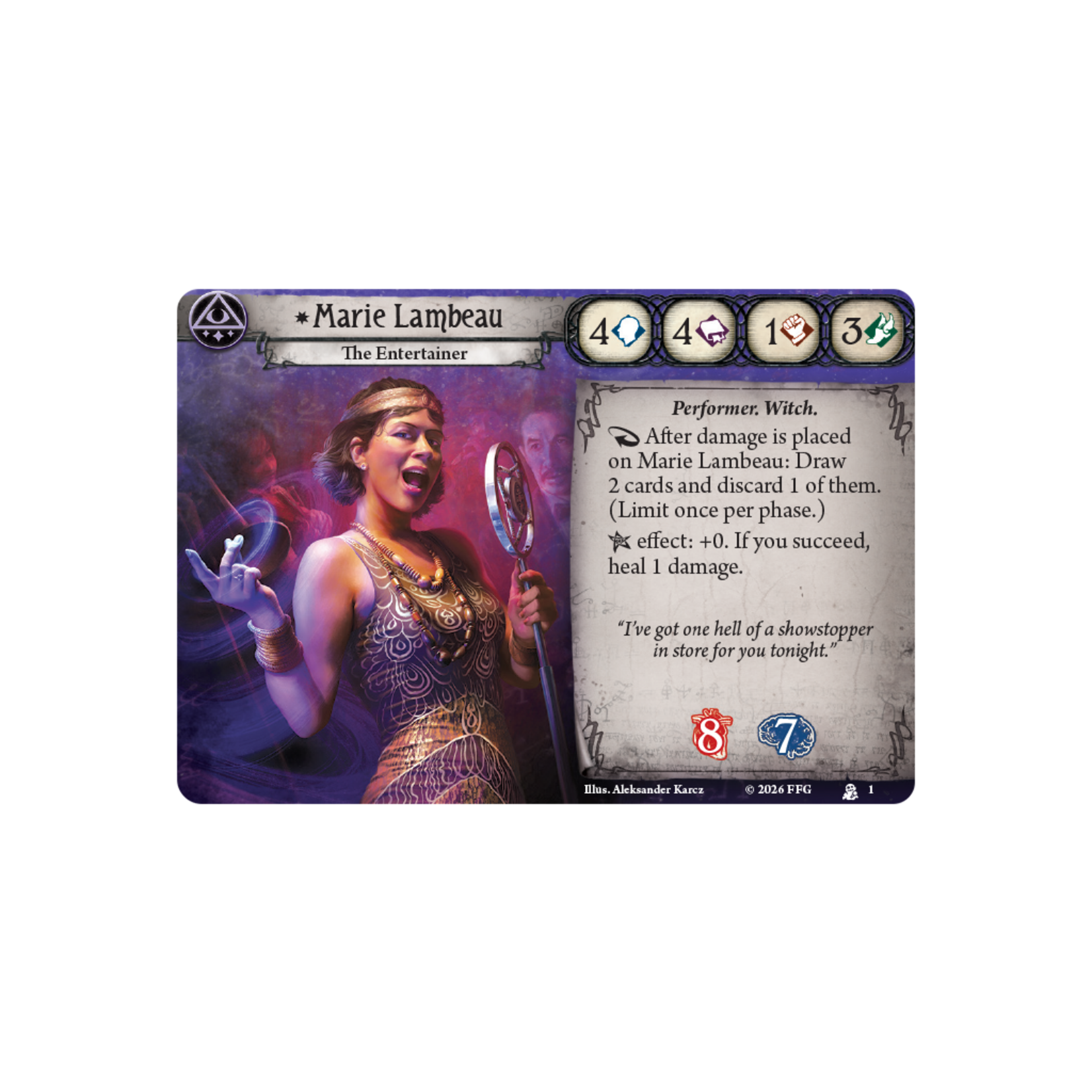 Fantasy Flight Games Arkham Horror: The Card Game: Investigator Deck: Marie Lambeau