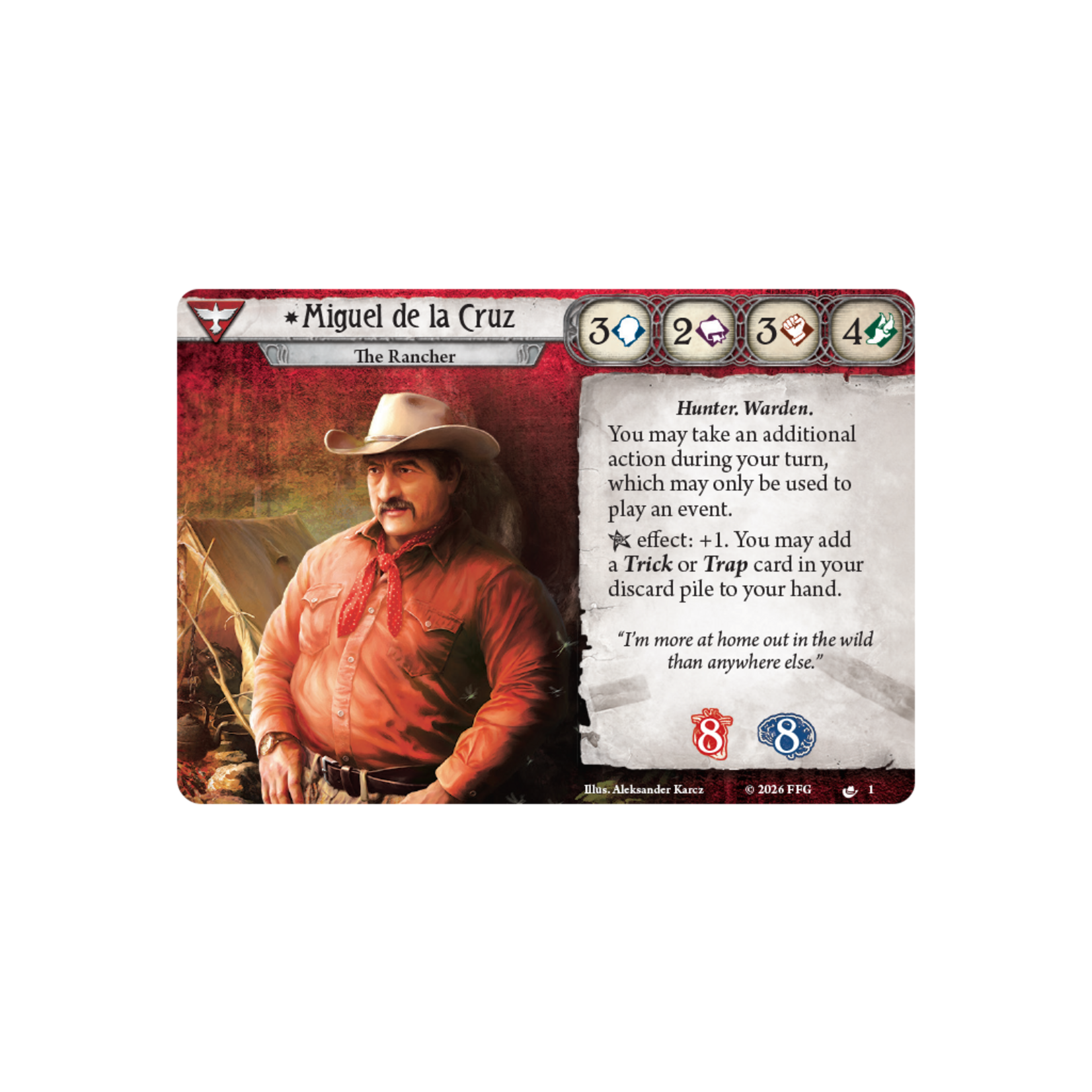 Fantasy Flight Games Arkham Horror: The Card Game: Investigator Deck: Miguel de la Cruz