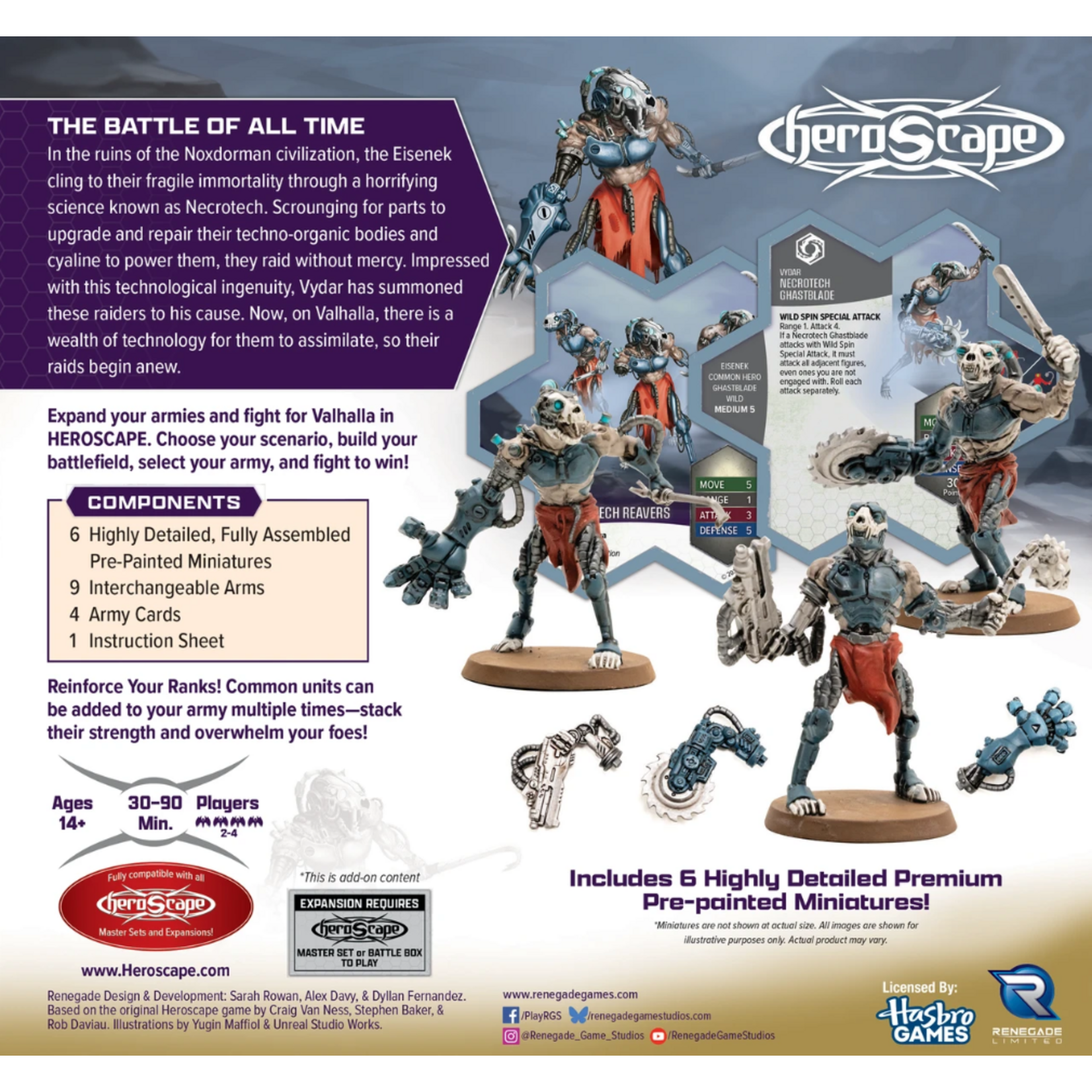 Renegade Game Studios Heroscape Premium Painted Edition: Age of Annihilation: Thormun's Thunder: Upgraded Necrotech Reavers