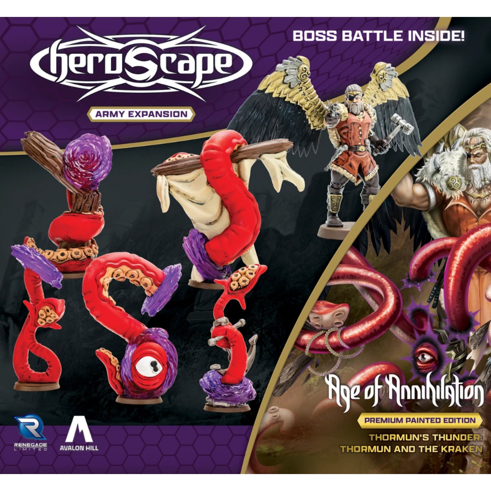 Renegade Game Studios Heroscape Premium Painted Edition: Age of Annihilation: Thormun's Thunder: Thormun and The Kraken