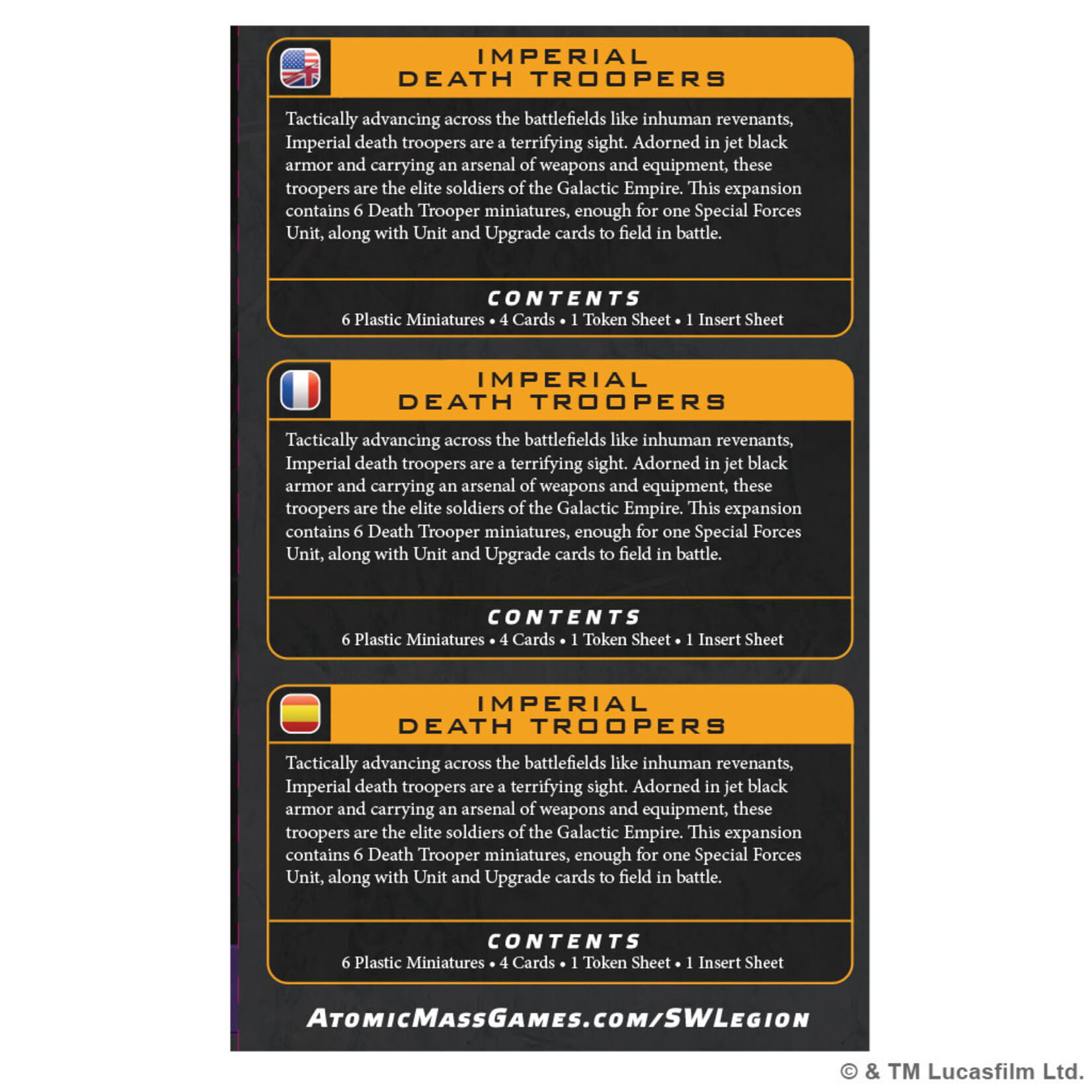 Atomic Mass Games Star Wars: Legion: Imperial Death Troopers