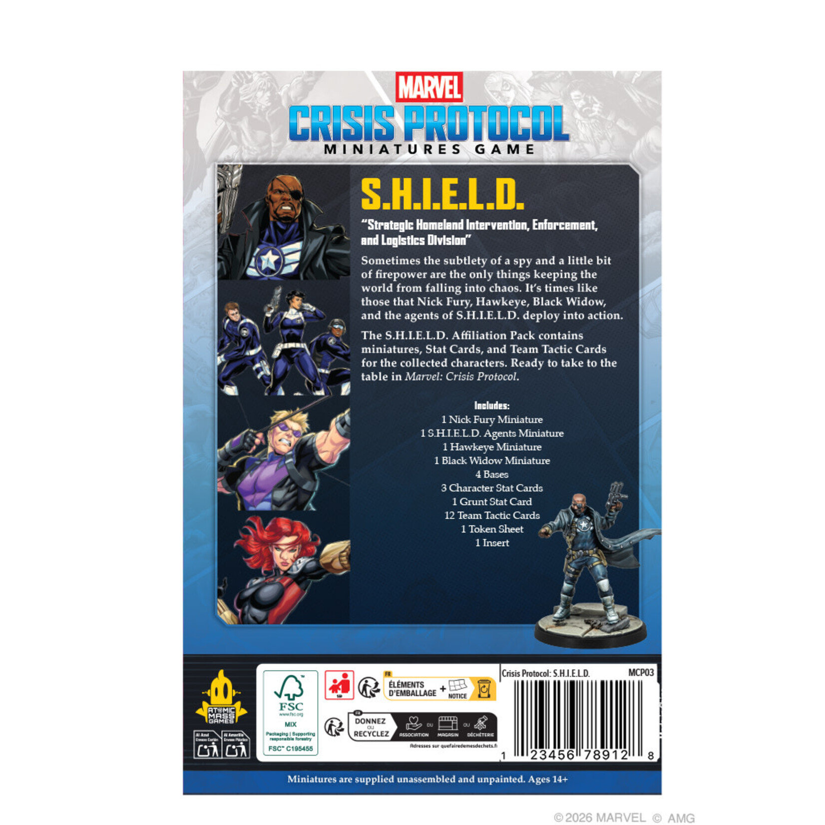 Atomic Mass Games Marvel: Crisis Protocol: S.H.I.E.L.D. Affiliation Pack