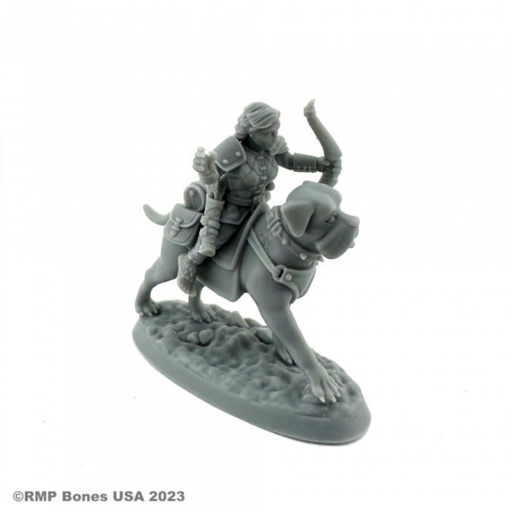 Reaper Miniatures Dungeon Dwellers: Female Halfling Dogrider