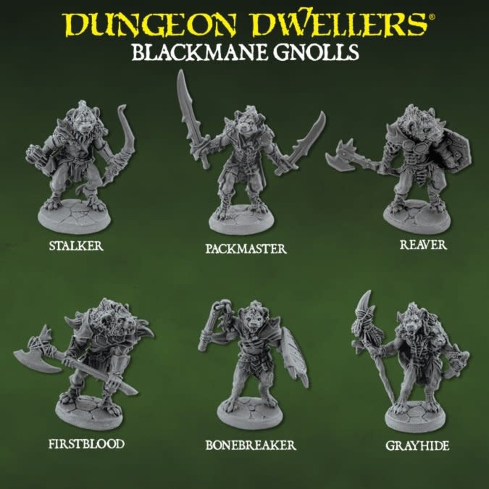 Reaper Miniatures Dungeon Dwellers: Blackmane Gnolls