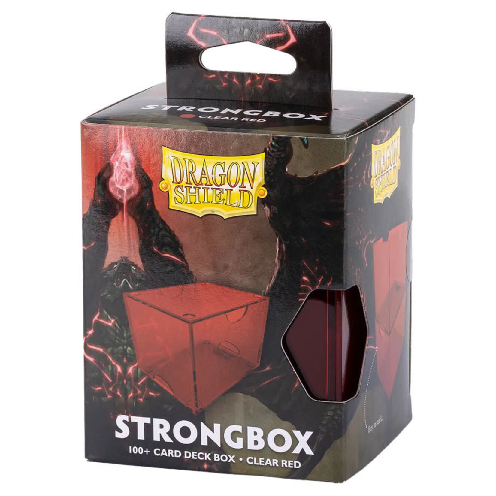 Arcane Tinmen Dragon Shield: Strongbox: 100+ Card Deck Box: Clear Red