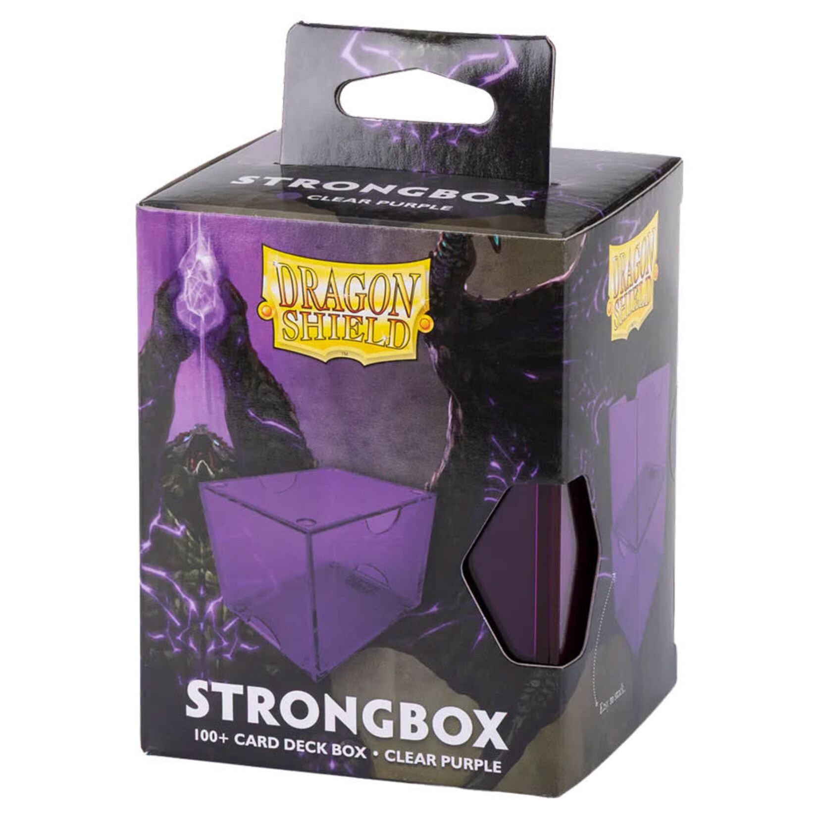 Arcane Tinmen Dragon Shield: Strongbox: 100+ Card Deck Box: Clear Purple