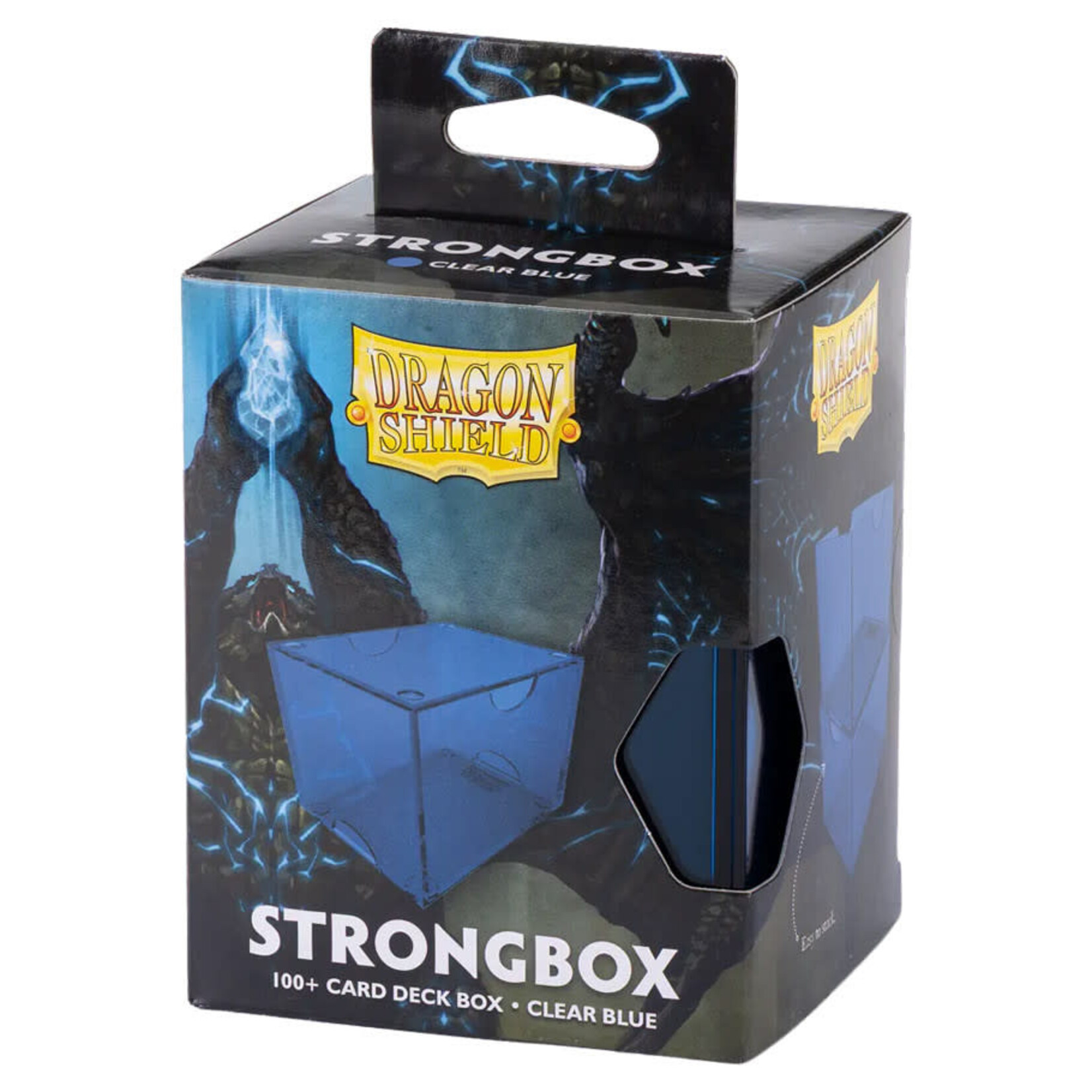 Arcane Tinmen Dragon Shield: Strongbox: 100+ Card Deck Box: Clear Blue
