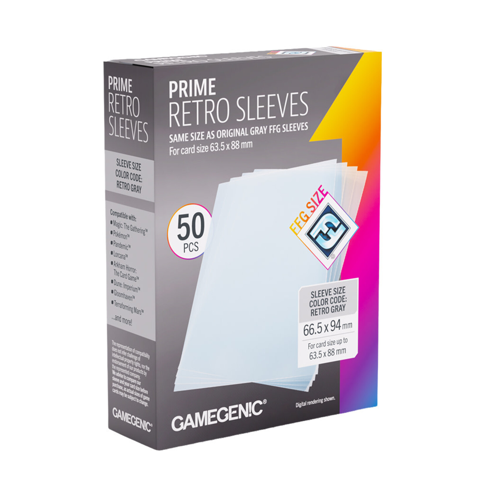Gamegenic Prime Retro Sleeves (66.5 x 94 mm)