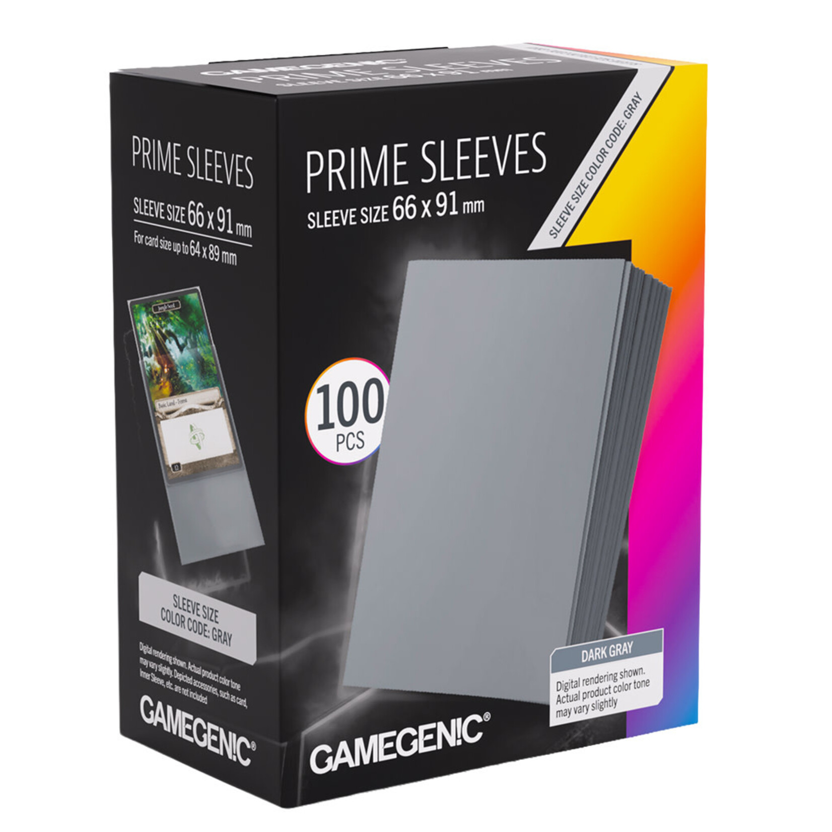 Gamegenic Prime Sleeves: Dark Gray