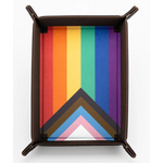 FanRoll by Metallic Dice Games Velvet Folding Dice Tray with Leather Backing