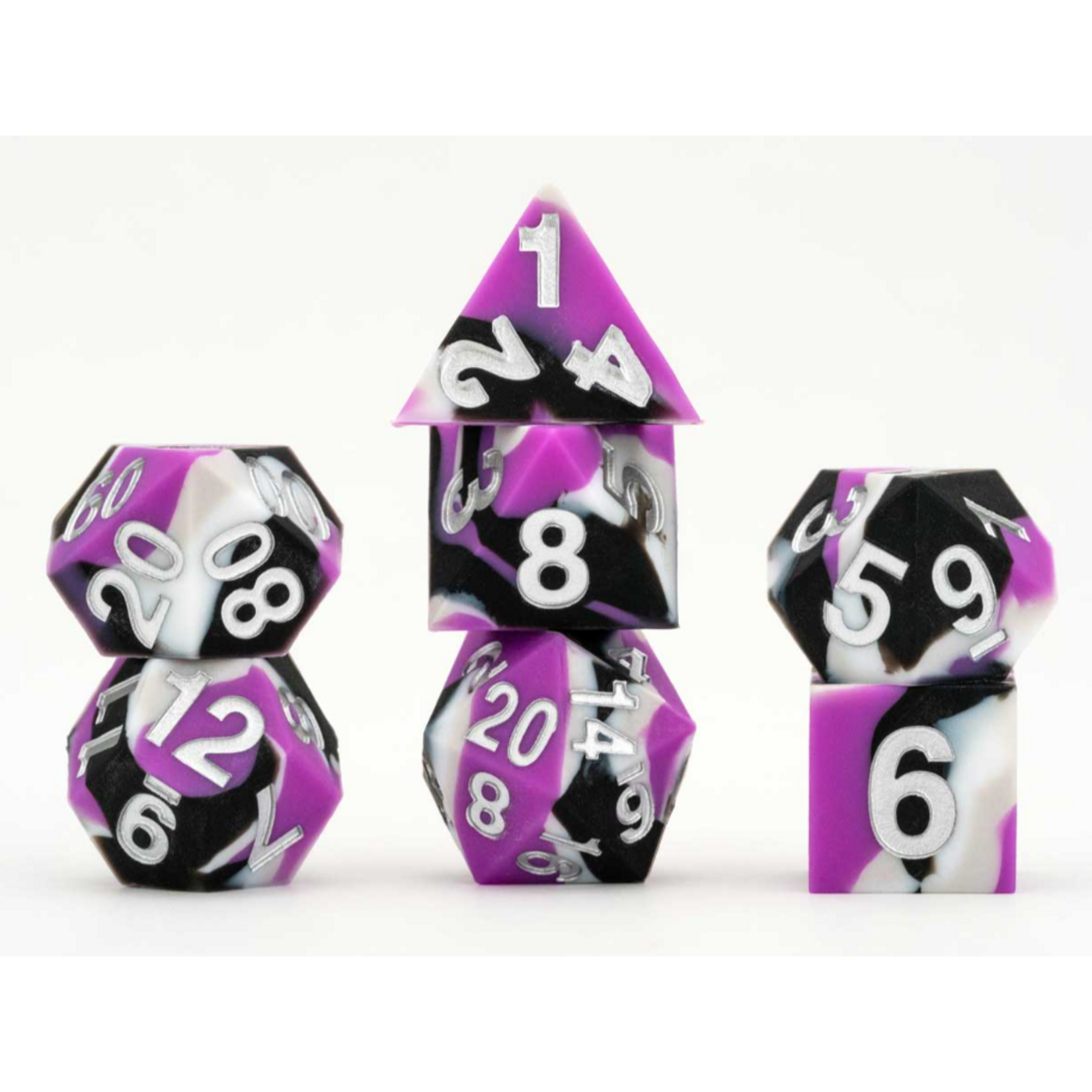 FanRoll by Metallic Dice Games Sharp Edge Silicone Pride Dice Set
