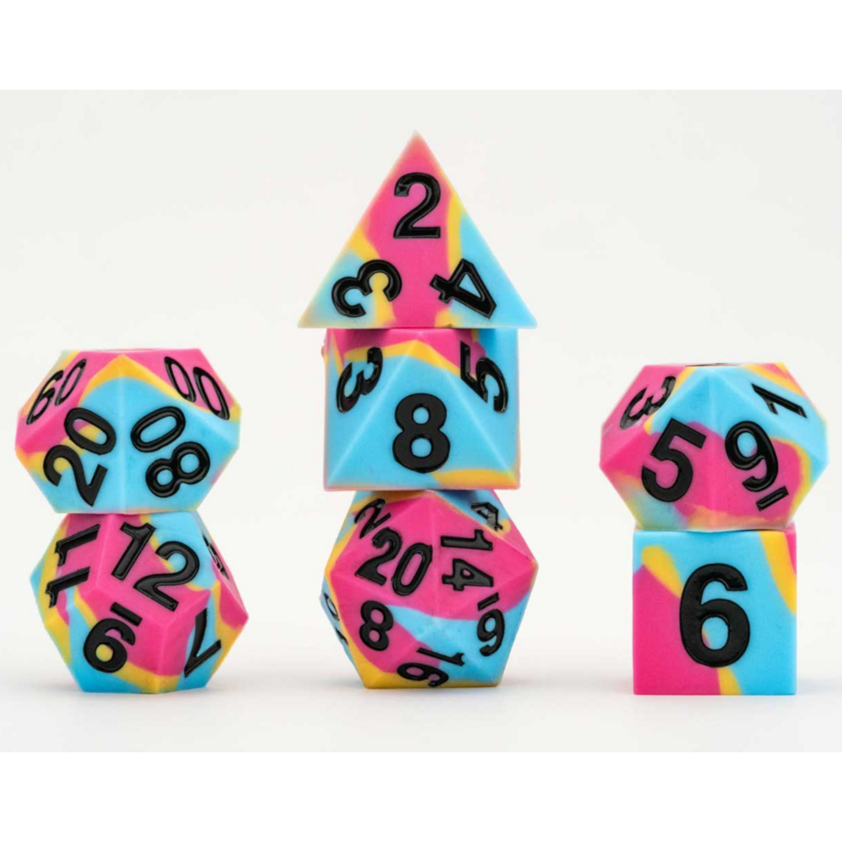 FanRoll by Metallic Dice Games Sharp Edge Silicone Pride Dice Set
