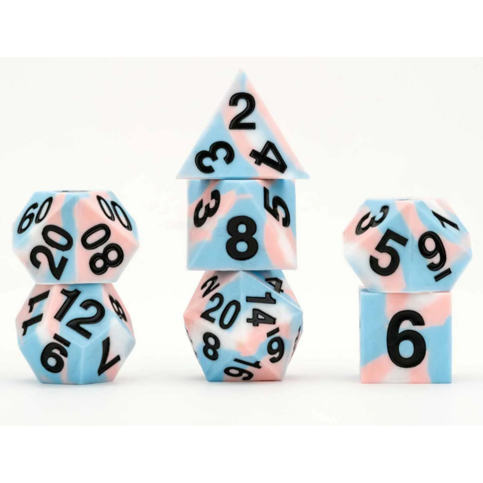 FanRoll by Metallic Dice Games Sharp Edge Silicone Pride Dice Set