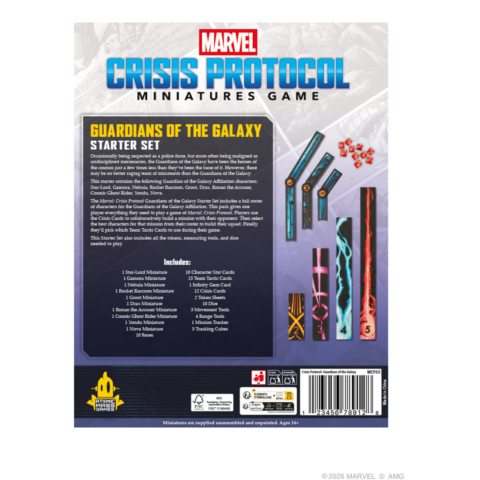 Atomic Mass Games PRERELEASE Marvel: Crisis Protocol: Guardians of the Galaxy Starter Set