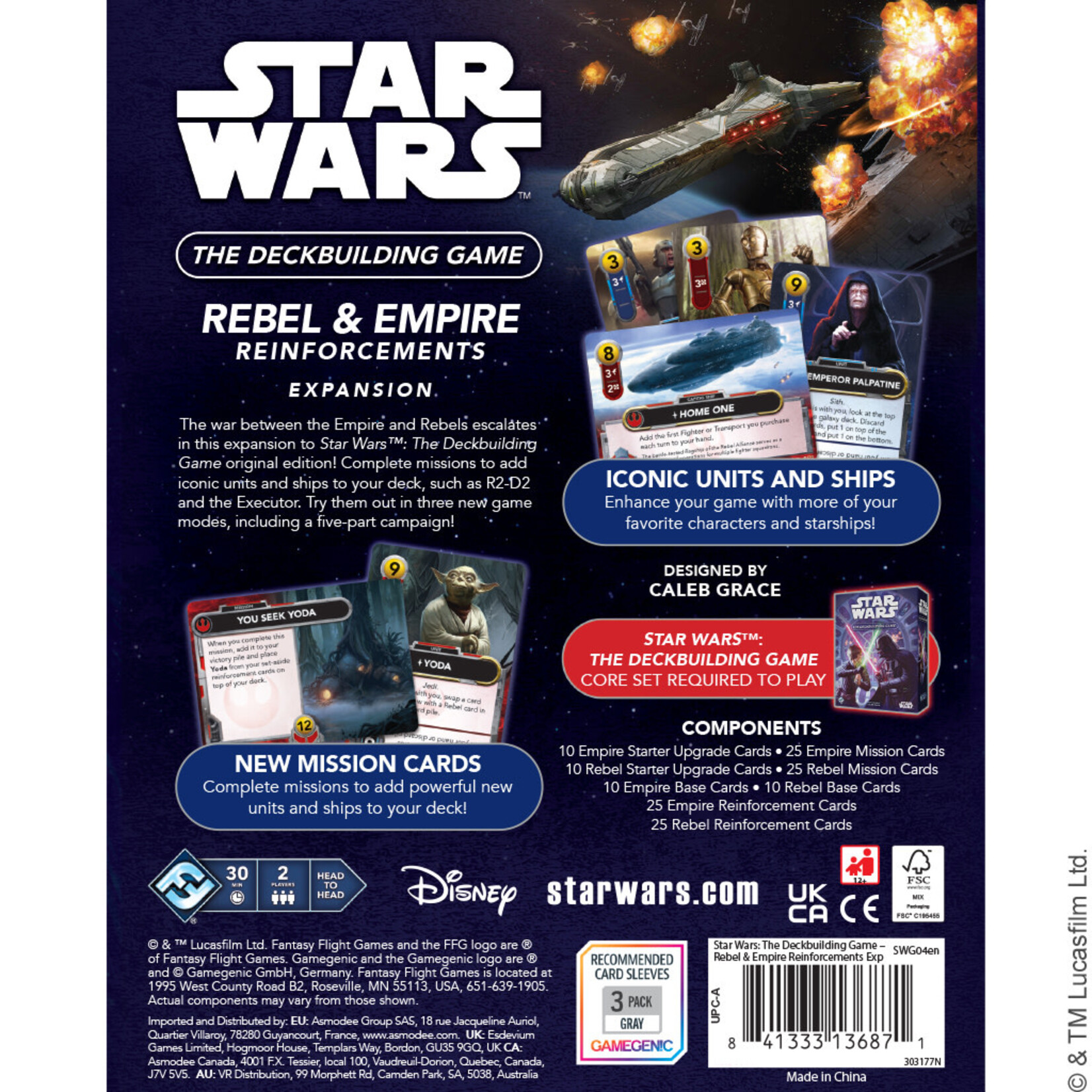 Fantasy Flight Games Star Wars: The Deckbuilding Game: Rebel & Empire Reinforcements Expansion