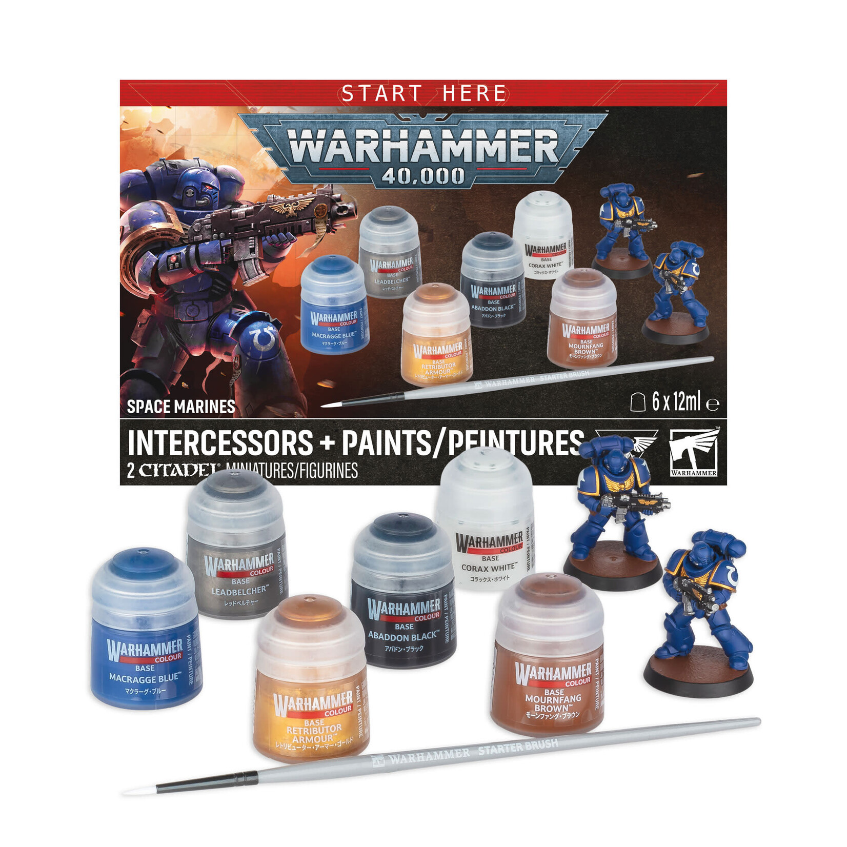 Games Workshop Warhammer 40K: Space Marines: Intercessors + Paints