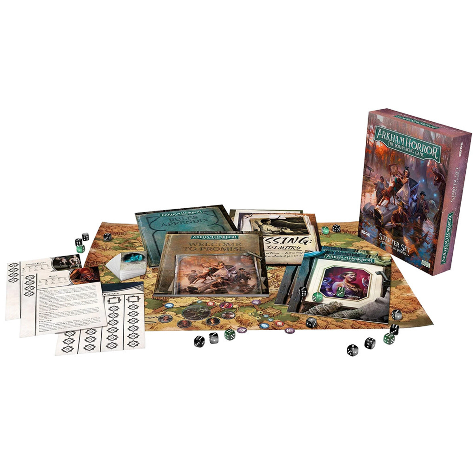 Edge PRERELEASE Arkham Horror RPG: Starter Set: Welcome to Promise