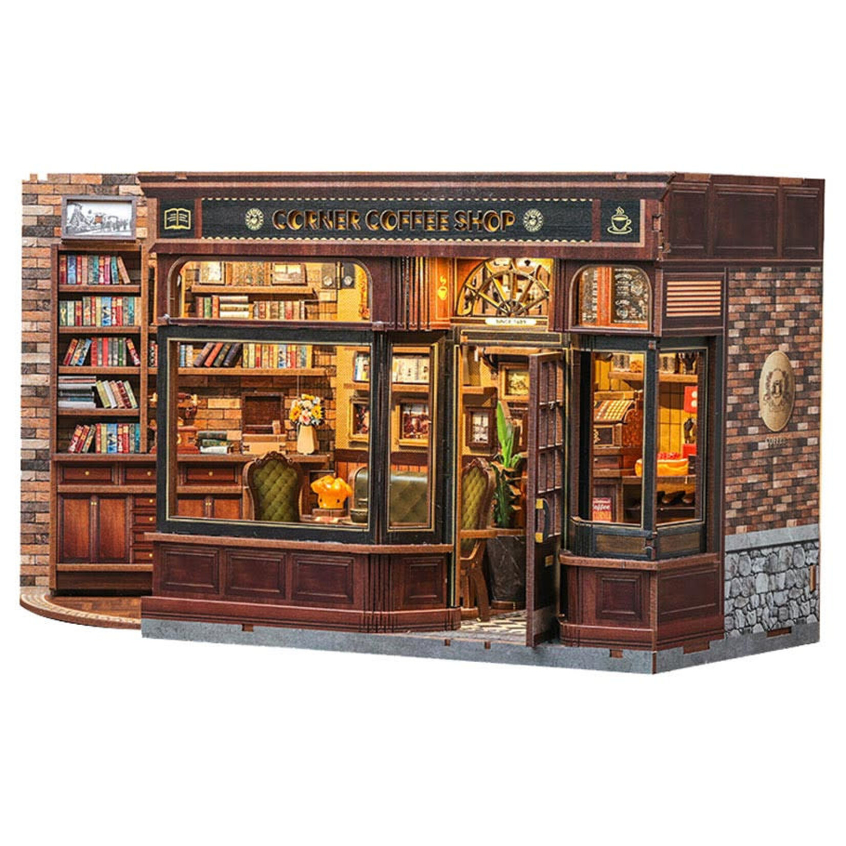 CuteBee Corner Coffee Shop DIY Miniature House