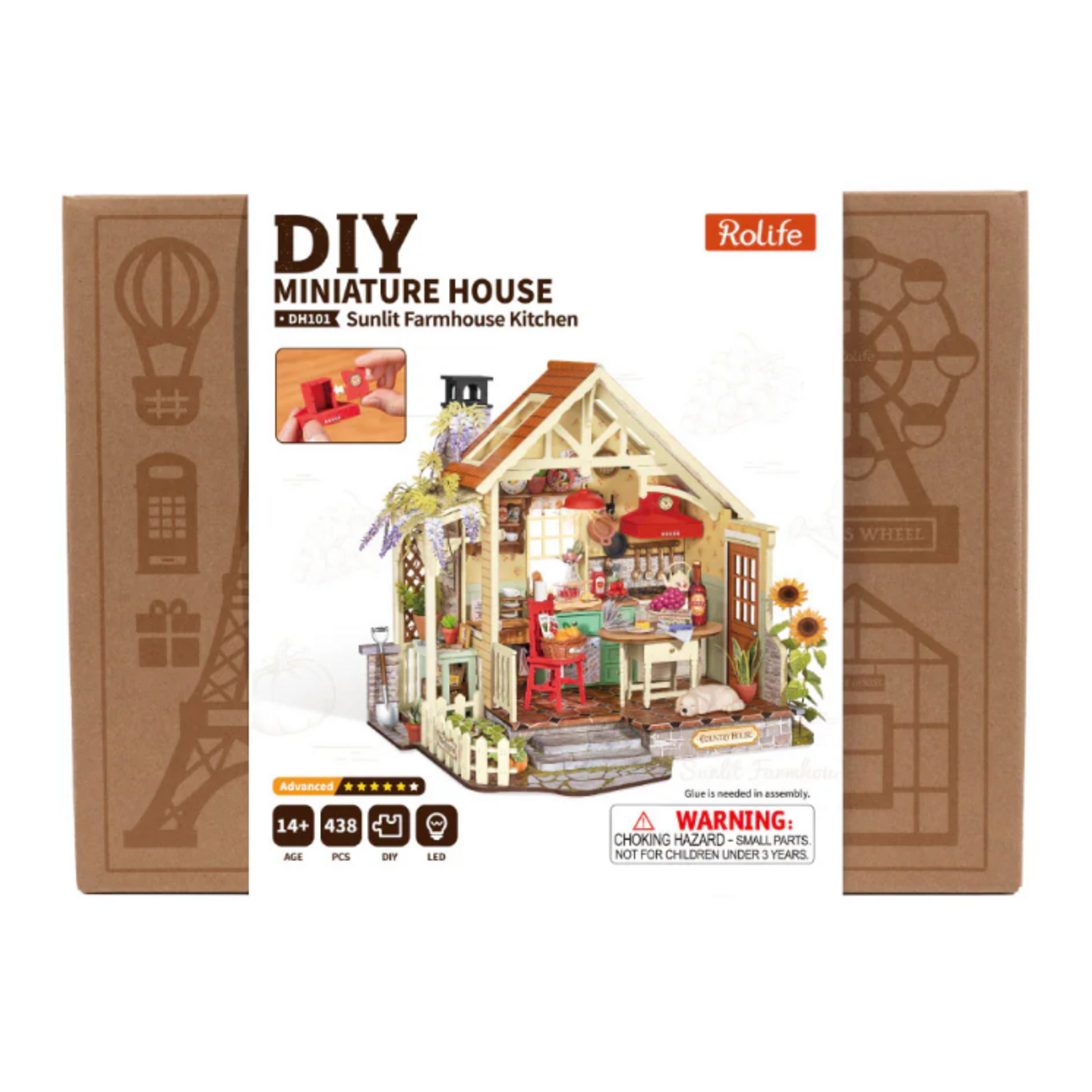 Robotime Rolife: Sunlit Farmhouse Kitchen DIY Miniature House