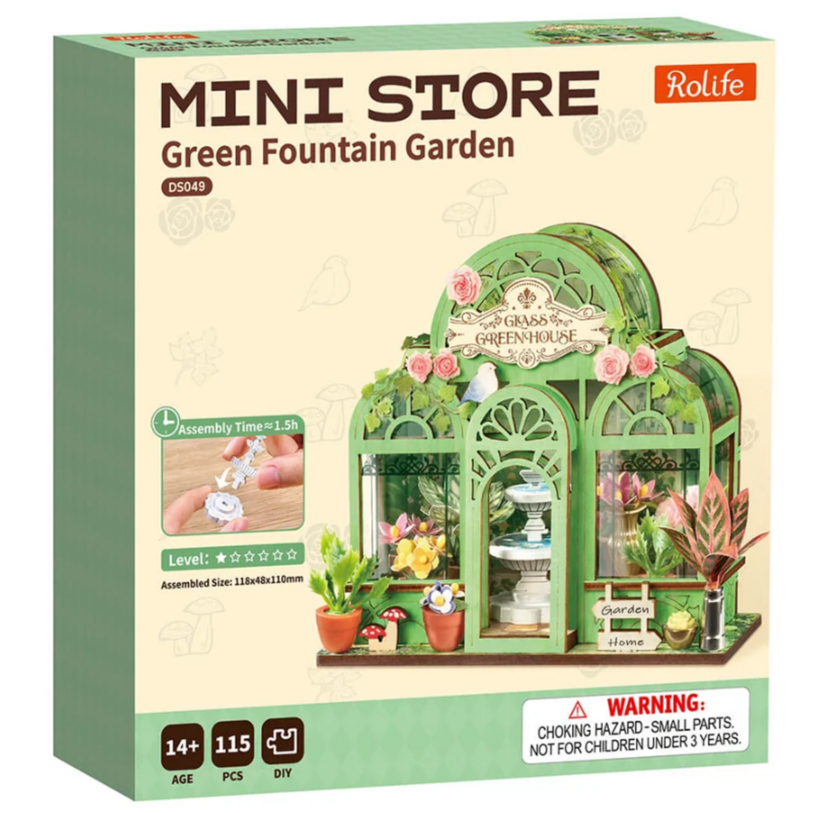 Robotime Rolife: Green Fountain Garden Mini Store
