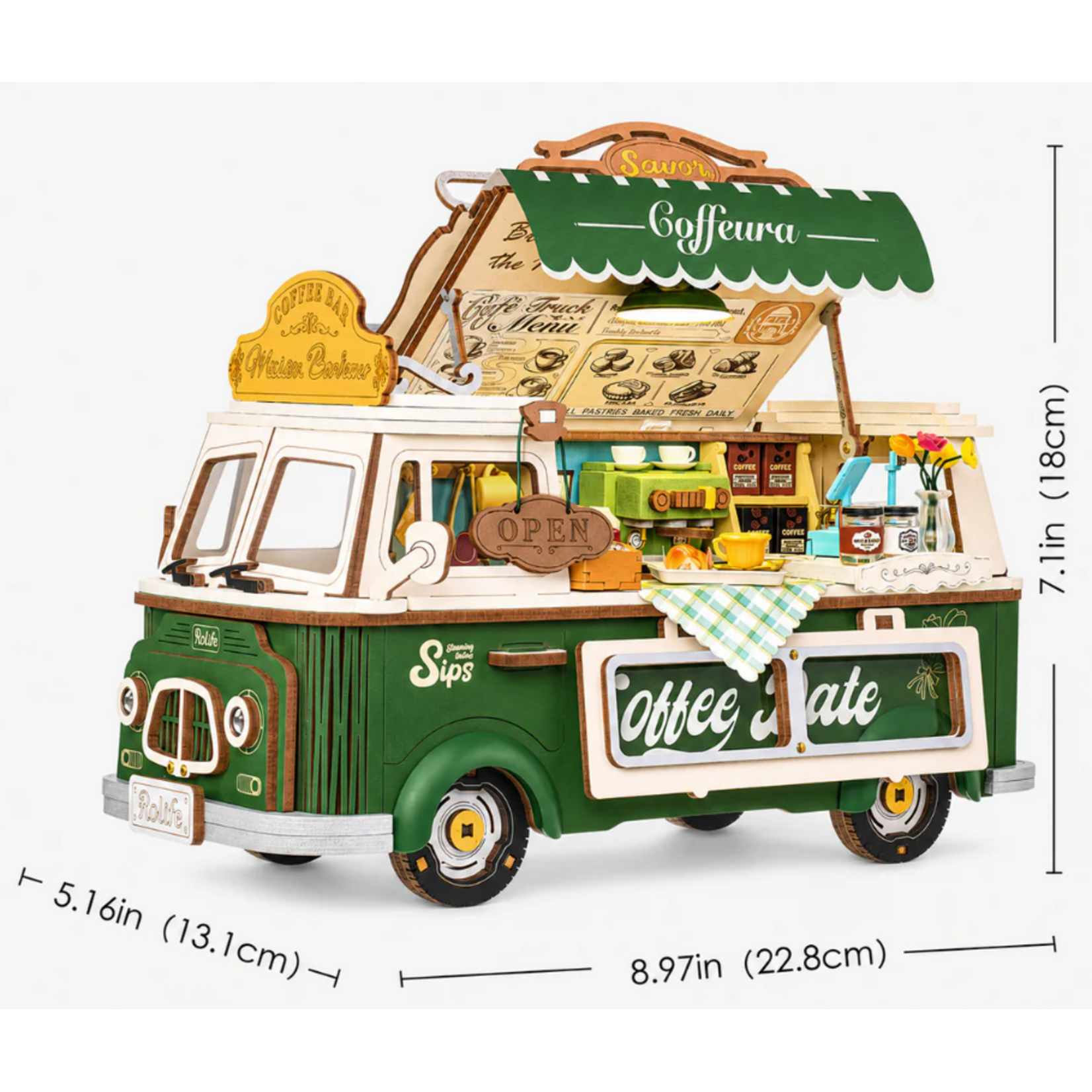 Robotime Rolife: Leo's Coffee Truck 3D Puzzle Creation Set