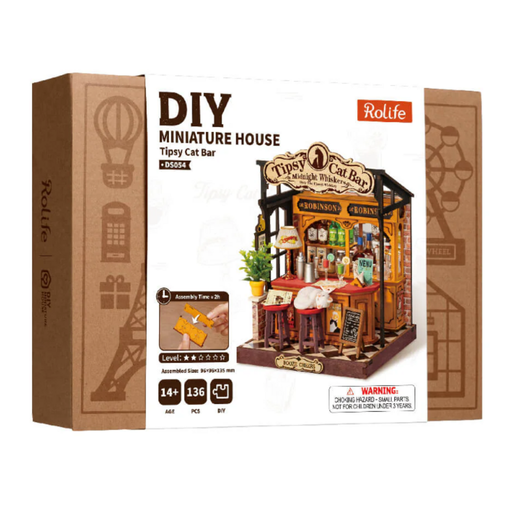 Robotime Rolife: Tipsy Cat Bar DIY Miniature House