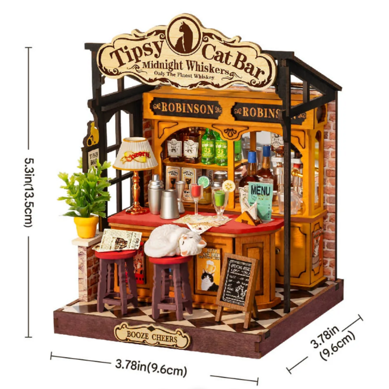 Robotime Rolife: Tipsy Cat Bar DIY Miniature House