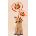 Robotime Rowood: Light Orange Gerbera Daisy Bloom Craft